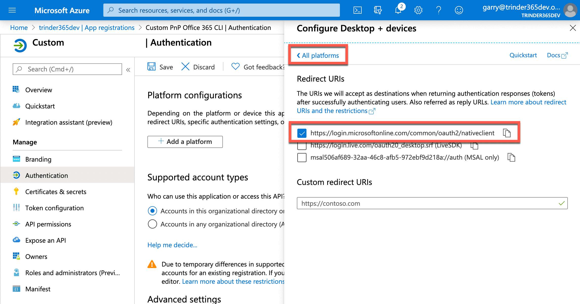 Configure Desktop + Devices